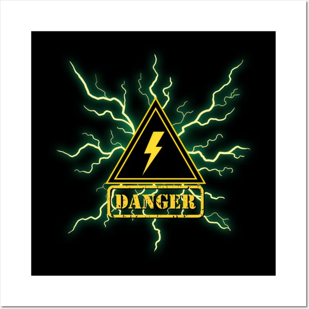 Danger High Voltage Wall Art by Celestial Mystery